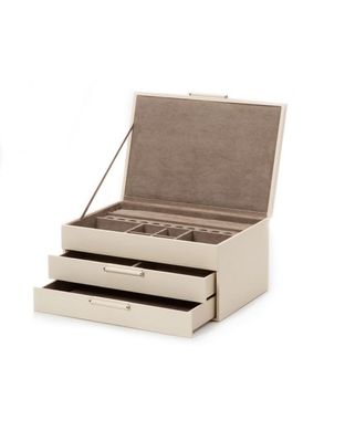 Шкатулка для хранения украшений WOLF Sophia Jewelry Box with Drawers Ivory