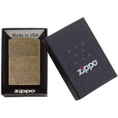 Запальничка Zippo 201FB FLAT BTM Antique Bras