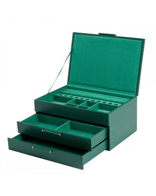 Скринька для зберігання прикрас WOLF Sophia Jewelry Box with Drawers Forest Green