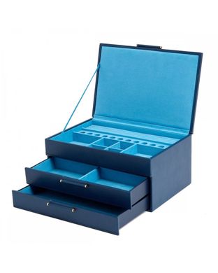 Шкатулка для хранения украшений WOLF Sophia Jewelry Box with Drawers Indigo