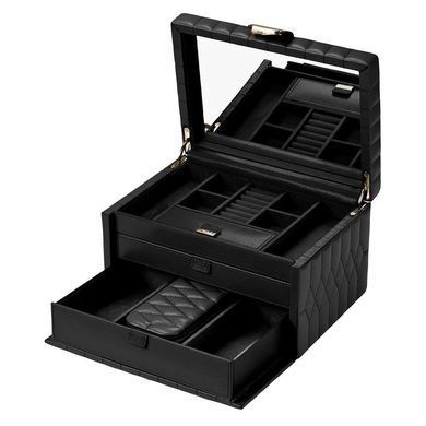 Скринька для зберігання прикрас WOLF Lauren Medium Jewelry Box Black