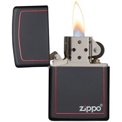 Запальничка Zippo 218 ZB Black Matte with Zippo Logo