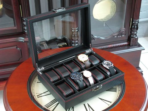 Шкатулка для зберігання годинників Craft 10PU.CARB.BL