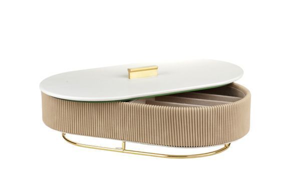 Скринька для зберігання прикрас Salvadore Y9175L-01004 GD/WH
