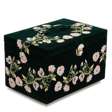 Скринька для зберігання прикрас WOLF Zoe Large Jewelry Box Forest Green