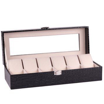 Шкатулка для хранения часов Craft 6PU.CROC.BL