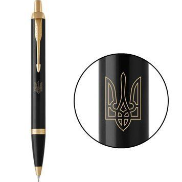 Ручка шариковая Parker IM 17 Black GT BP ГЕРБ УКРАЇНИ 22032_T010Y