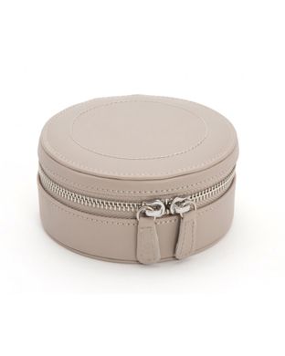 Футляр для украшений WOLF Sophia Round Mini Travel Zip Case Mink
