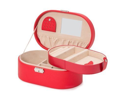 Органайзер для украшений WOLF Heritage Oval Jewelry Box Red