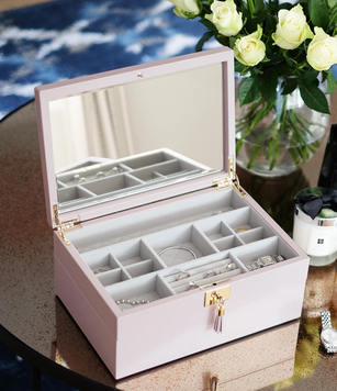 Шкатулка для украшений Stackers Blossom Pink Leather 75455