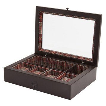 Шкатулка WOLF WM Brown 4 Piece Watch Accessory Box Brown