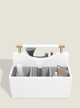 Органайзер для косметики Stackers White Pebble & Champagne Gold, 19,5*25*18 см, 76275