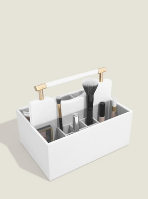 Органайзер для косметики Stackers White Pebble & Champagne Gold, 19,5*25*18 см, 76275