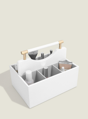 Органайзер для косметики Stackers White Pebble & Champagne Gold, 19,5*25*18 см, 76275
